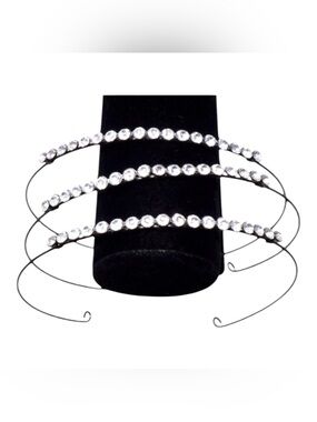 1960’s French Rhinestone Statement‎ Headband, Holiday Party Hair! Deadstock